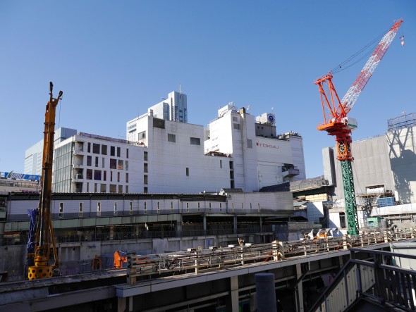 2020年東京オリンピックに向けて再開発中の渋谷駅